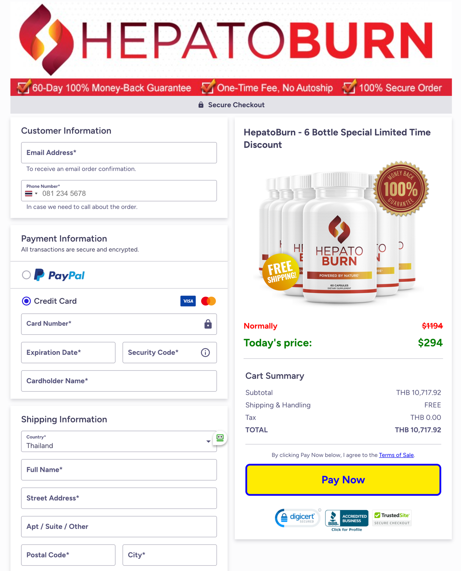 HepatoBurn Official Website Secure Order Page